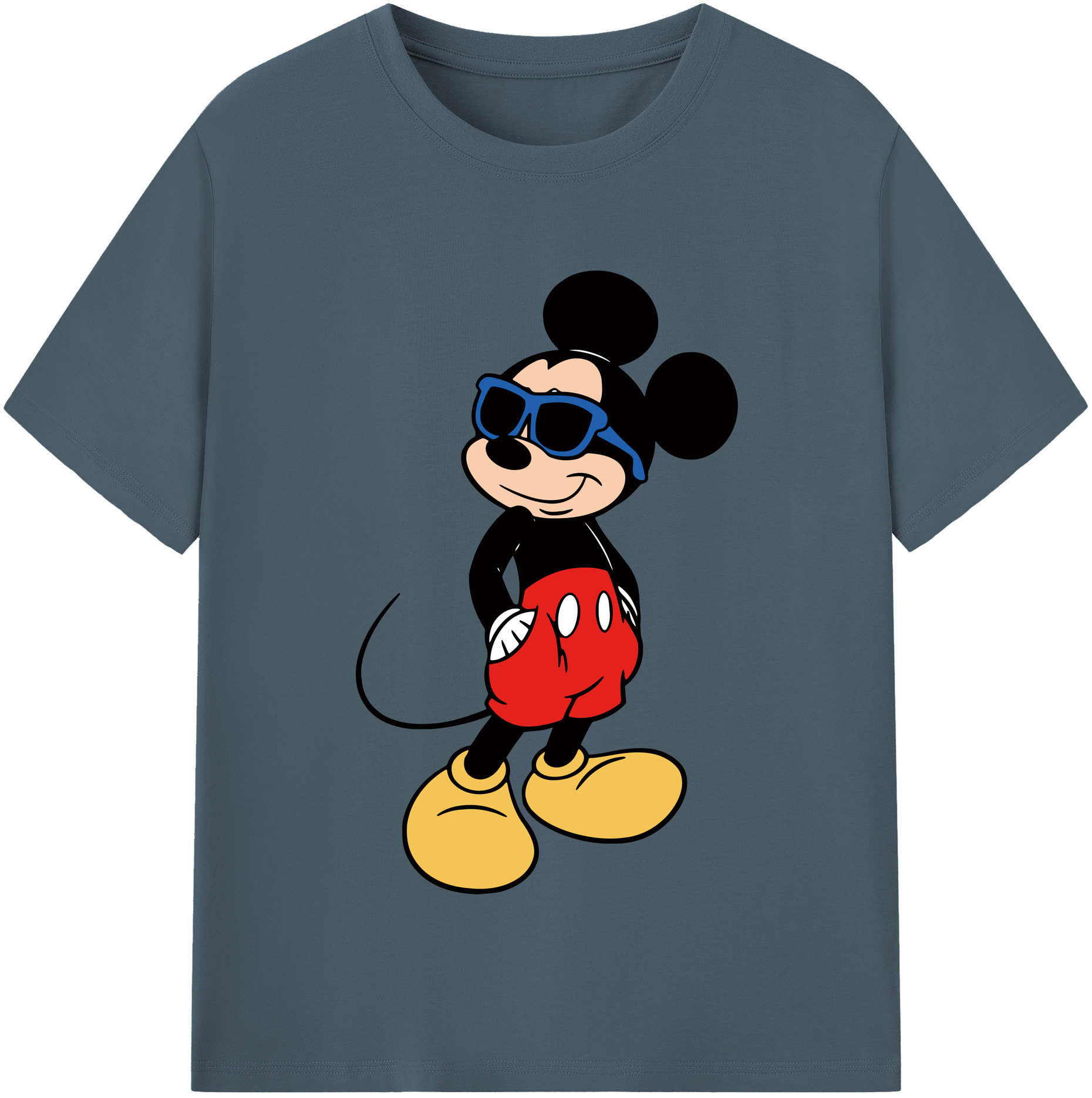 （画像用） ミッキーマウス Mickey Mouse 綿100％半袖Tシャツ（フロントプリント）
